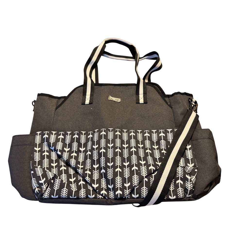 CURMIO Home Health Nurse / Teacher Bag Gray Arrow‎ Print Travel Organizer